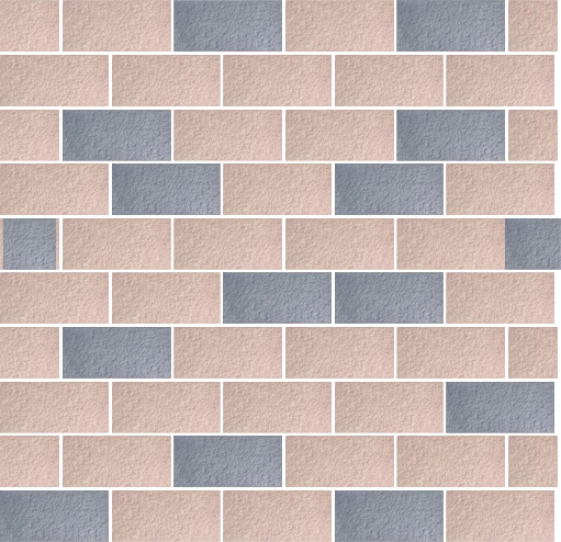 GraniteTile 1100x1100 mm. GF-201-4x8In Bonny Pink(ชมพู)+Ultra Marine(น้ำเงิน)